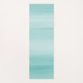 タッチアクアブルー水彩抽象芸術#2 ヨガマット (正面)