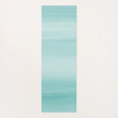 タッチアクアブルー水彩抽象芸術#2 ヨガマット (裏面)