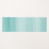 タッチアクアブルー水彩抽象芸術#2 ヨガマット (正面(横))