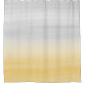 タッチイエローグレーウォーター色抽象芸術#1 シャワーカーテン (正面)