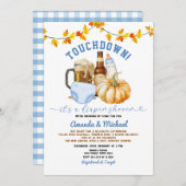 タッチダウンおむつシャワーパンプキンビール秋 招待状 (正面/裏面)