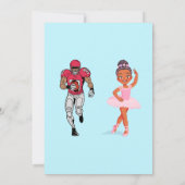 タッチダウンかチュチュか 性別お披露目パーティー 招待状 (裏面)