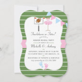 タッチダウンかチュチュの性別発表パーティー招待状 招待状 (正面)