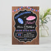 タッチダウンかチュチュの性別発表パーティー 招待状 (スタンド正面)