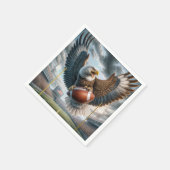 タッチダウンで得点するハゲのワシ スタンダードカクテルナプキン (角)