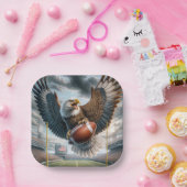 タッチダウンで得点するハゲのワシ ペーパープレート (パーティー)