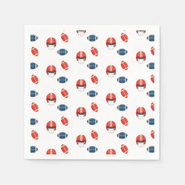 タッチダウンと小さな足の指、サッカーの赤ちゃんシャワー スタンダードカクテルナプキン