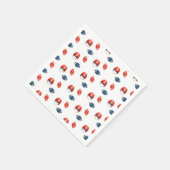 タッチダウンと小さな足の指、サッカーの赤ちゃんシャワー スタンダードカクテルナプキン (角)