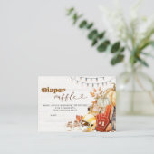 タッチダウンと小さな足指ベビーシャワーおむつラッフル エンクロージャーカード (スタンド正面)