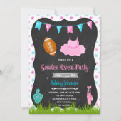 タッチダウンまたはツツ性別による招待の表示 招待状 (正面)