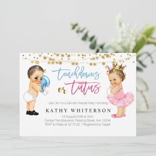 タッチダウンまたはトゥトゥタスの性差の招待状 招待状 (スタンド正面)