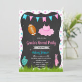 タッチダウンまたはトゥトゥ　性別発表の招待状 招待状 (スタンド正面)