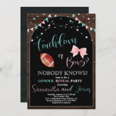 タッチダウンまたは湾曲性別によるパーティーの表示 招待状 (正面/裏面)