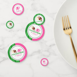 タッチダウンまたはTutusジェンダーの表示パーティー コンフェッティ