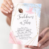 タッチダウンまたはTutusジェンダーの表示パーティー 招待状