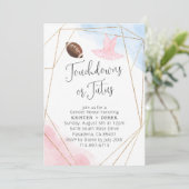 タッチダウンまたはTutusジェンダーの表示パーティー 招待状 (スタンド正面)