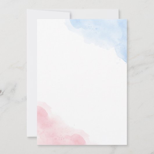 タッチダウンまたはTutusジェンダーの表示パーティー 招待状 (裏面)