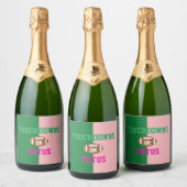 タッチダウンまたはTutusジェンダーの表示 スパークリングワインラベル (ボトル)