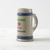 タッチダウンまたはTutusジェンダーの表示 ビールジョッキ (正面右)