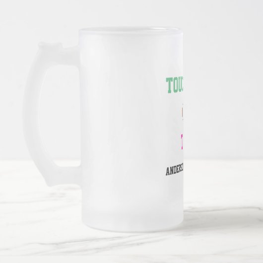 タッチダウンまたはTutusジェンダーの表示 フロストグラスビールジョッキ (左)