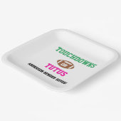 タッチダウンまたはTutusジェンダーの表示 ペーパープレート (傾斜あり)