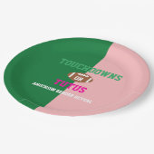 タッチダウンまたはTutusジェンダーの表示 ペーパープレート (アングル)