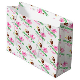 タッチダウンまたはTutusジェンダーの表示 ラージペーパーバッグ