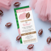 タッチダウンまたはTutus Gender Revealチケット 招待状