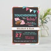 タッチダウンまたはTutus Gender Reveal招待状 招待状 (スタンド正面)