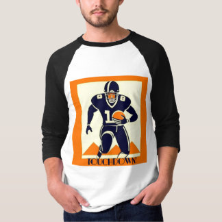 タッチダウンアメリカンフットボールアールデコグラフィック Tシャツ