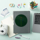 タッチダウンイエス動揺してヴィンテージダークグリーン シール (iPadカバー)