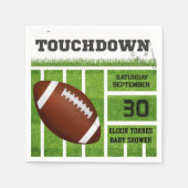 タッチダウンエレガントフットボールのベビーシャワー スタンダードカクテルナプキン (正面)