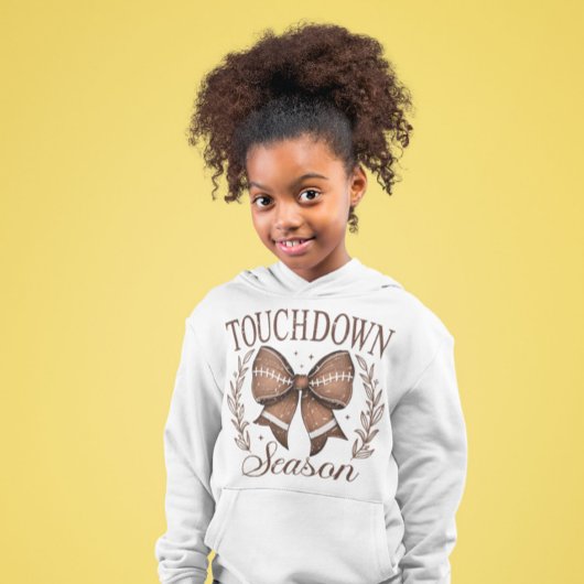 タッチダウンシーズンフットボールフード付きスウェットシャツ