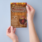 タッチダウンズとトルコ感謝祭招待状 チラシ (ハンドル)