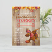 タッチダウンズアンドターキ感謝祭招待状 招待状 (スタンド正面)