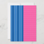 タッチダウンズアンドトゥスピンクブルー誕生日招待状 招待状 (裏面)