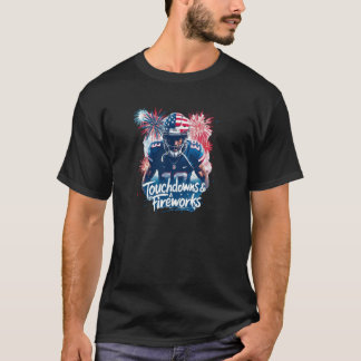 タッチダウンズ花火インディペンデンスデイお祝い Tシャツ