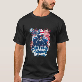 タッチダウンズ花火インディペンデンスデイお祝い Tシャツ