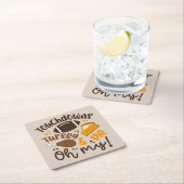 タッチダウントルコ&パイ | おお スクエアペーパーコースター (インサイチュ)