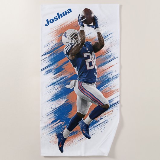 タッチダウン勝利 ビーチタオル (正面)