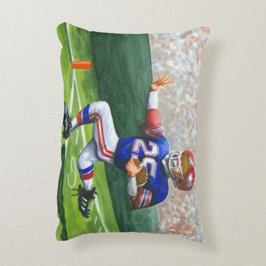 タッチダウン用のゴールラインの交差 アクセントクッション (裏面(縦))