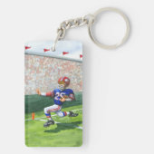 タッチダウン用のゴールラインの交差 キーホルダー (裏面)