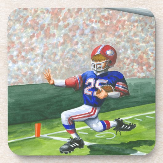 タッチダウン用のゴールラインの交差 コースター (正面)