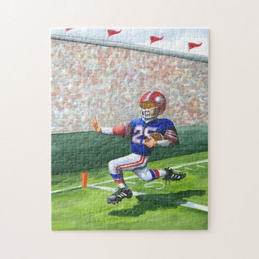 タッチダウン用のゴールラインの交差 ジグソーパズル (縦)