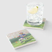 タッチダウン用のゴールラインの交差 ストーンコースター (横)