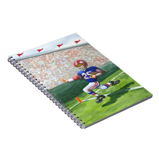 タッチダウン用のゴールラインの交差 ノートブック (右側)