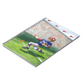 タッチダウン用のゴールラインの交差 ノートブック (左側)