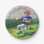 タッチダウン用のゴールラインの交差 ペーパープレート (正面)