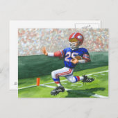 タッチダウン用のゴールラインの交差 ポストカード (正面/裏面)