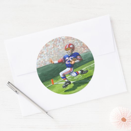 タッチダウン用のゴールラインの交差 ラウンドシール (封筒)